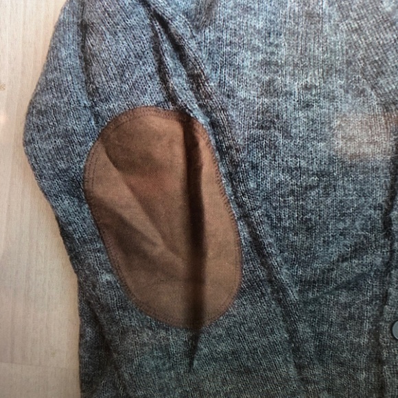 Men's Gray Cardigan Sweater - Picture 2 of 3